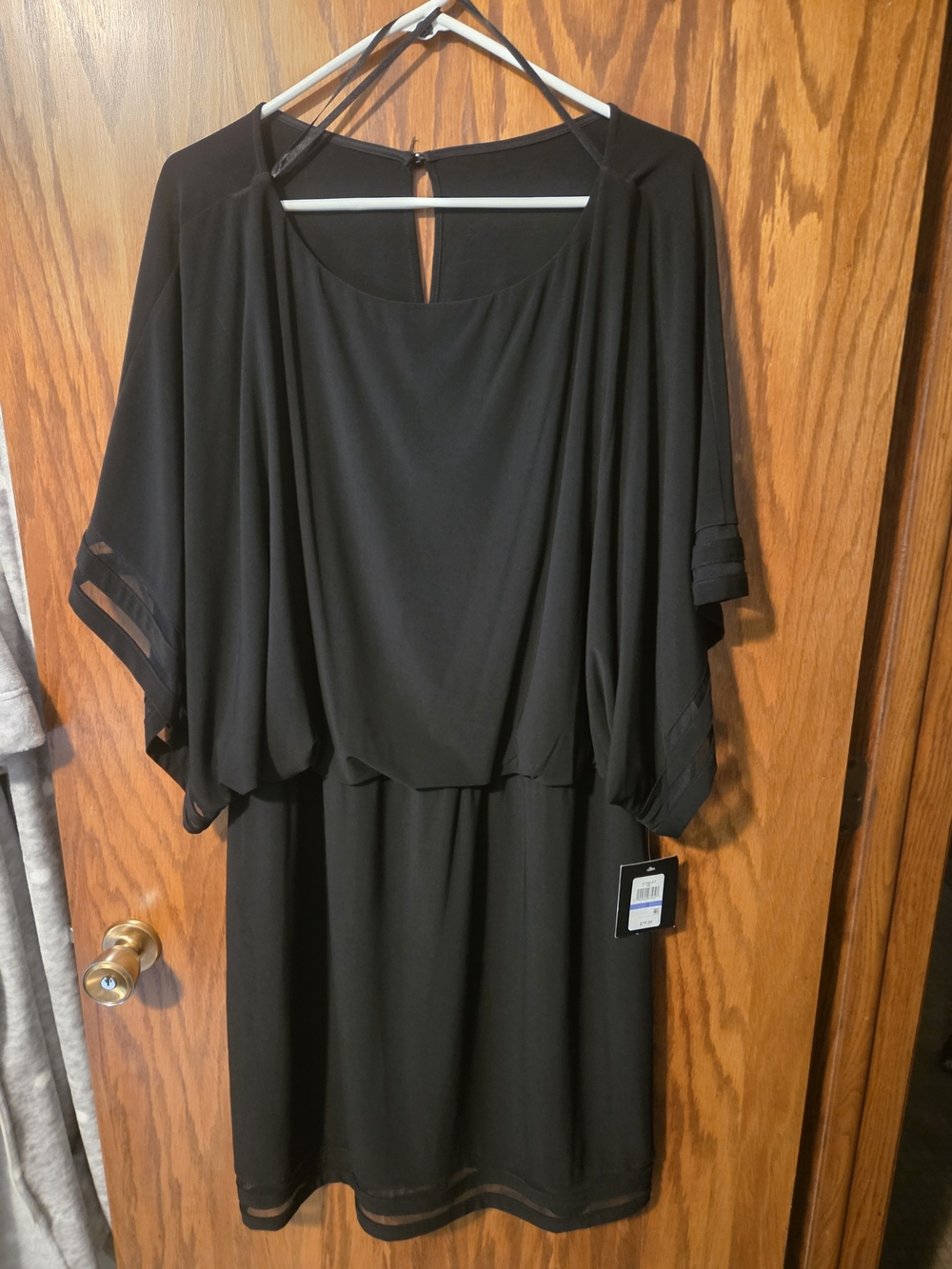 Black Women’s Overlay Sleeve Dress